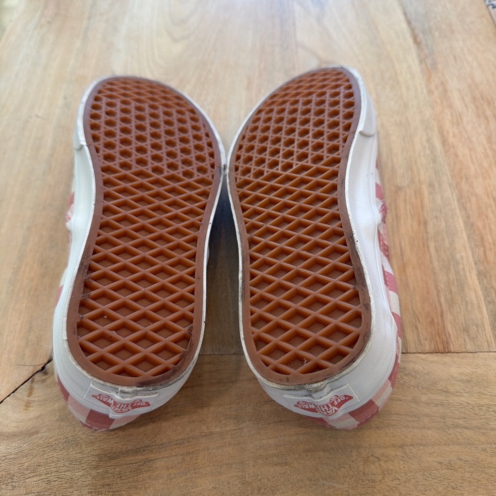 Vans Pink and White Checkered Slip-On Sneakers - Picture 2 of 4
